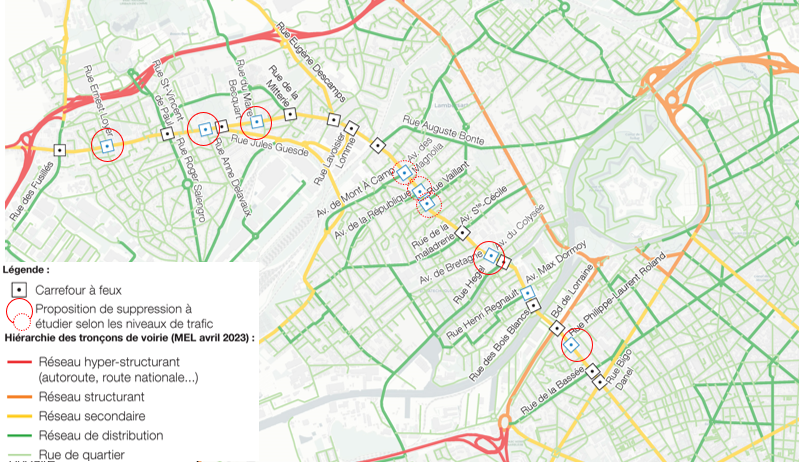 MOE pour l’aménagement de deux liaisons Vélo+, Avenue de Dunkerque à Lille, Lomme et Lambersart et  Faubourg de Roubaix à Lille