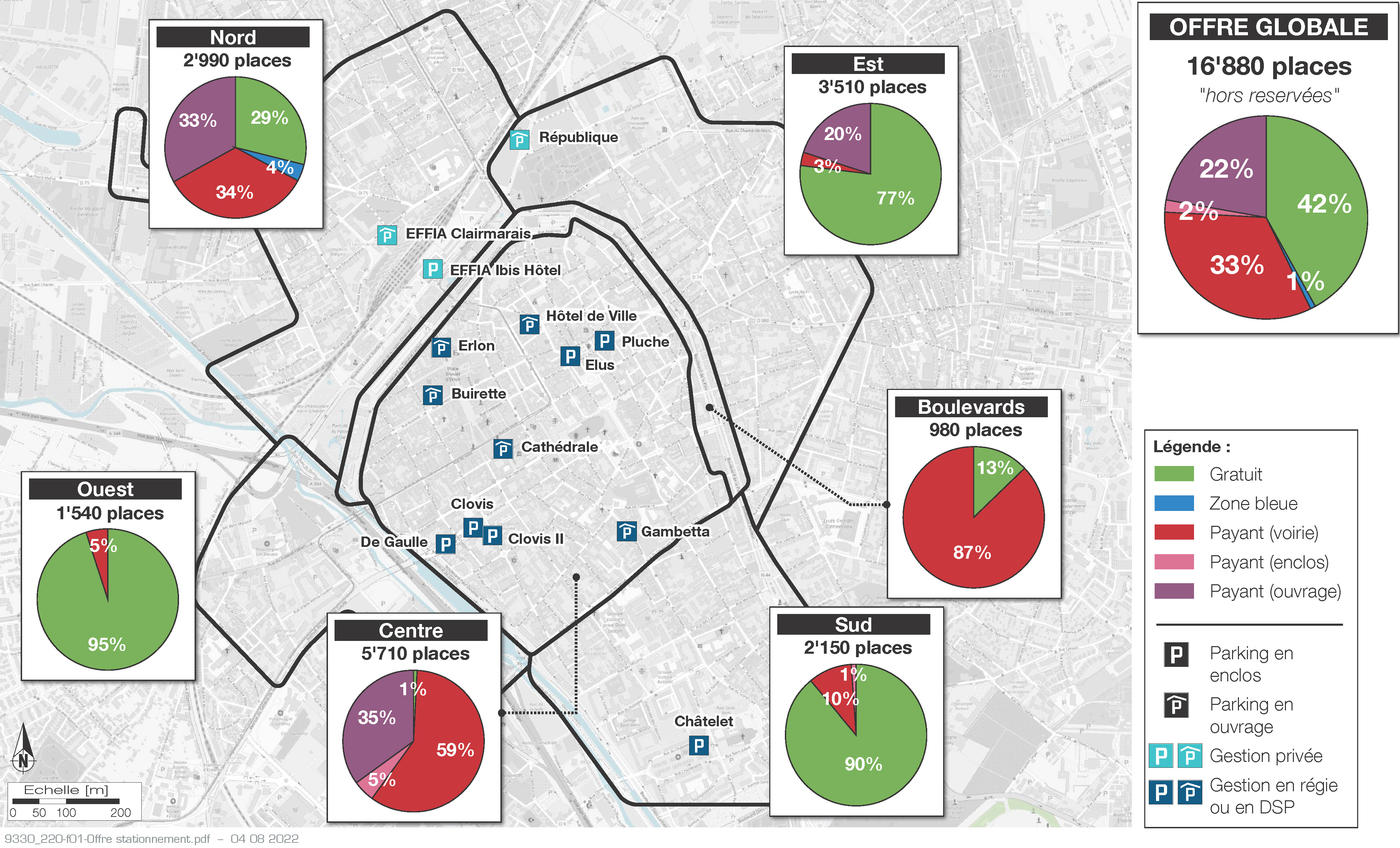 Définition de la stratégie de stationnement et ajustement du plan de circulation sur le territoire de la ville de Reims